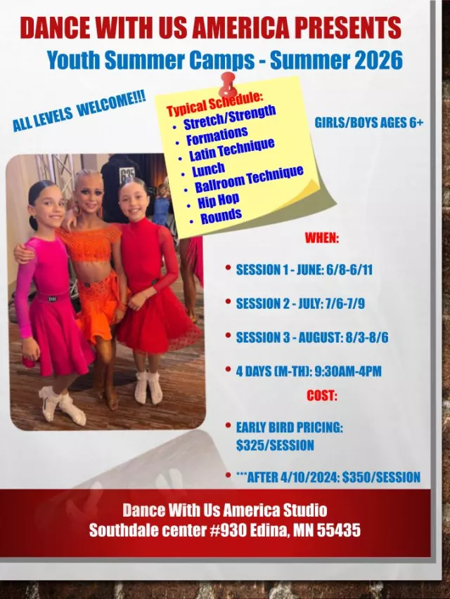 Dance With Us America 2026 summer camp announcement