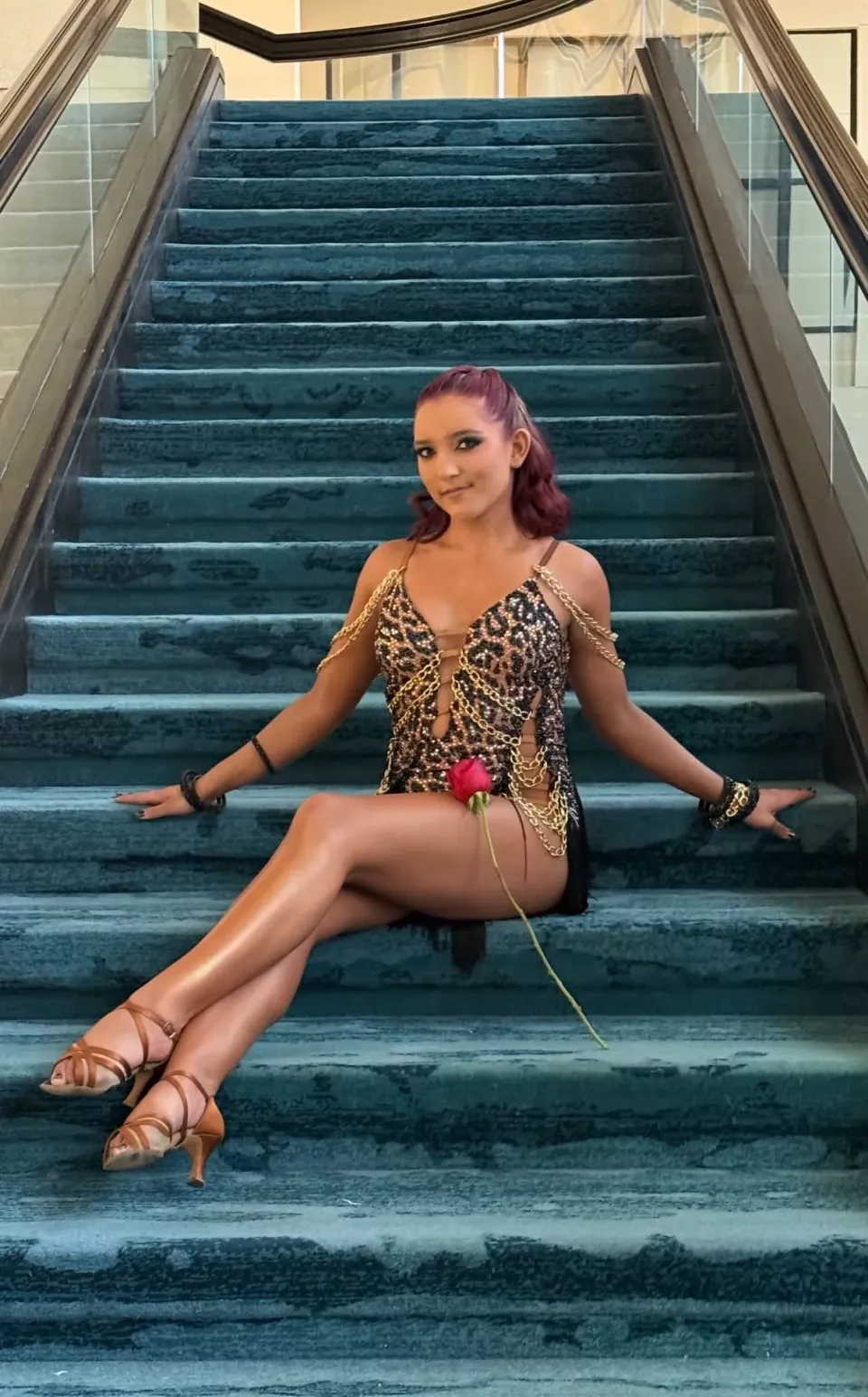 Portrait of Anasophia, ballroom dance instructor and national champion